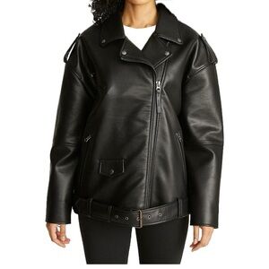 Hudson Faux Leather Moto Jacket. NWT size medium
